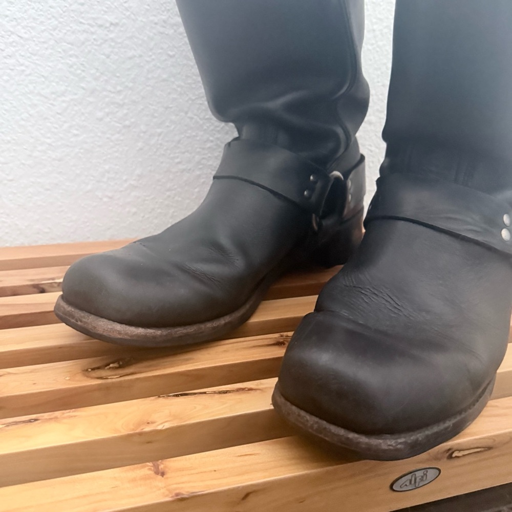 Men’s Frye harness motorcycle boots black size 11 - Picture 2 of 7